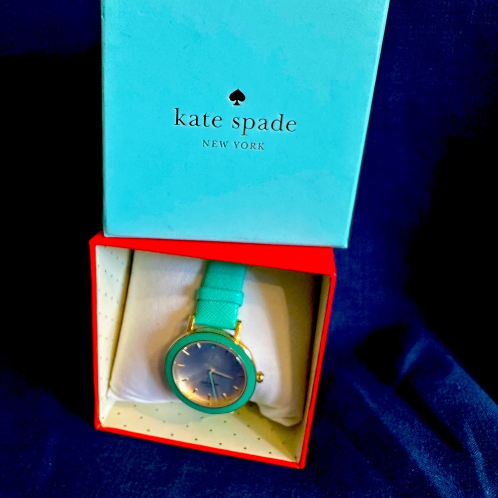 Kate Spade limited edition turquoise watch with leather band